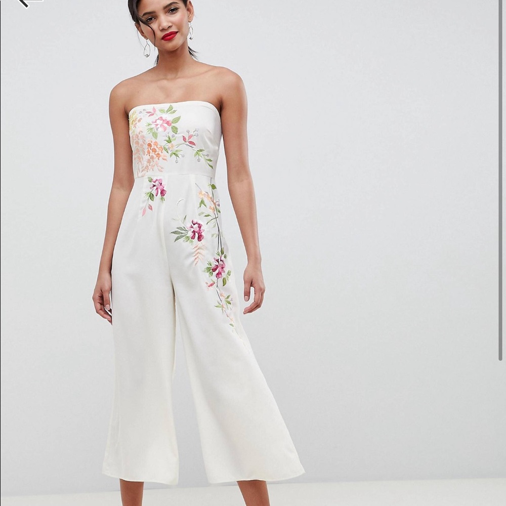 ASOS Strapless floral jumpsuit